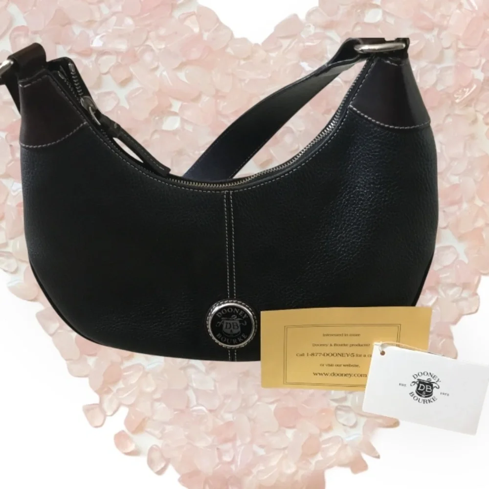 Dooney And Bourke Pebble Leather Medium Hobo Bag - Picture 6 of 16